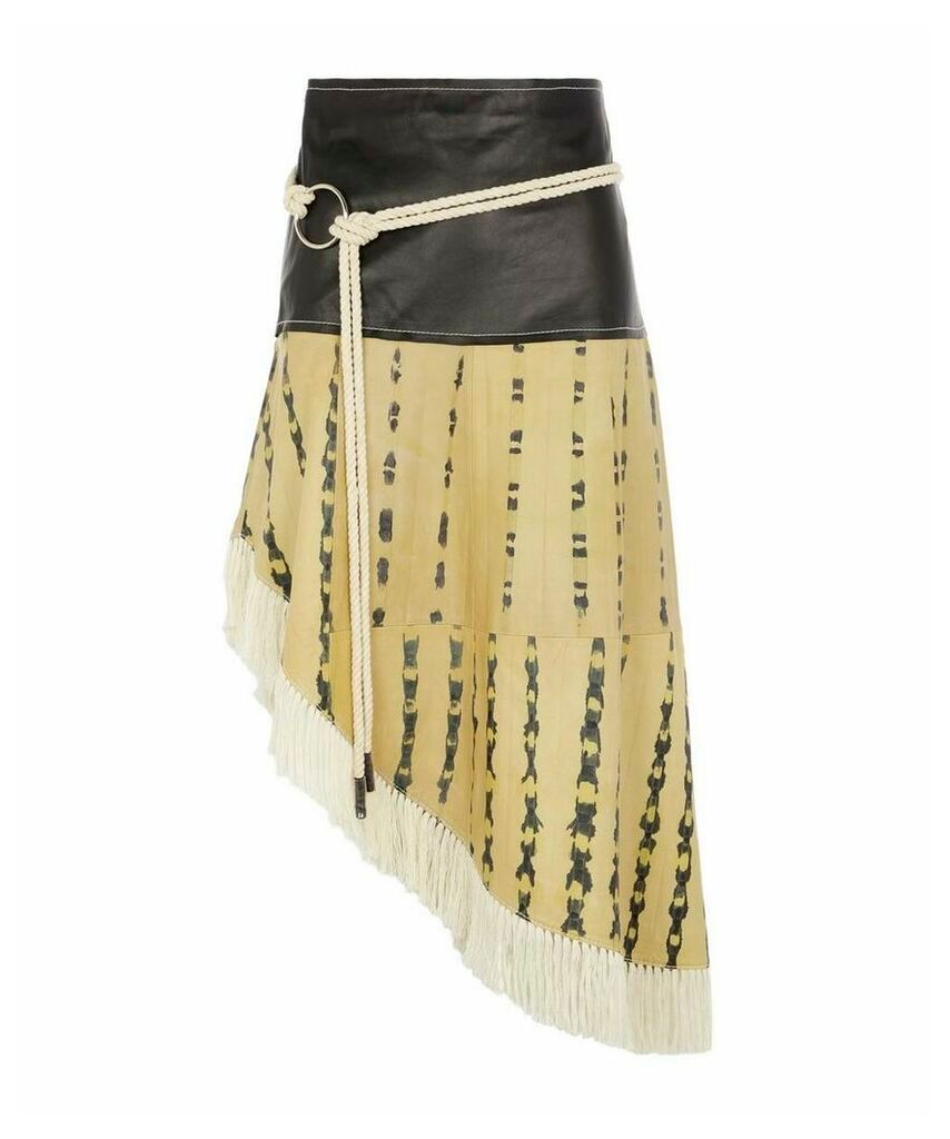 Amelia Leather Tie-Dye Skirt