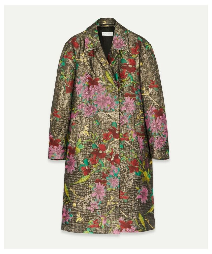 Floral Jacquard Coat