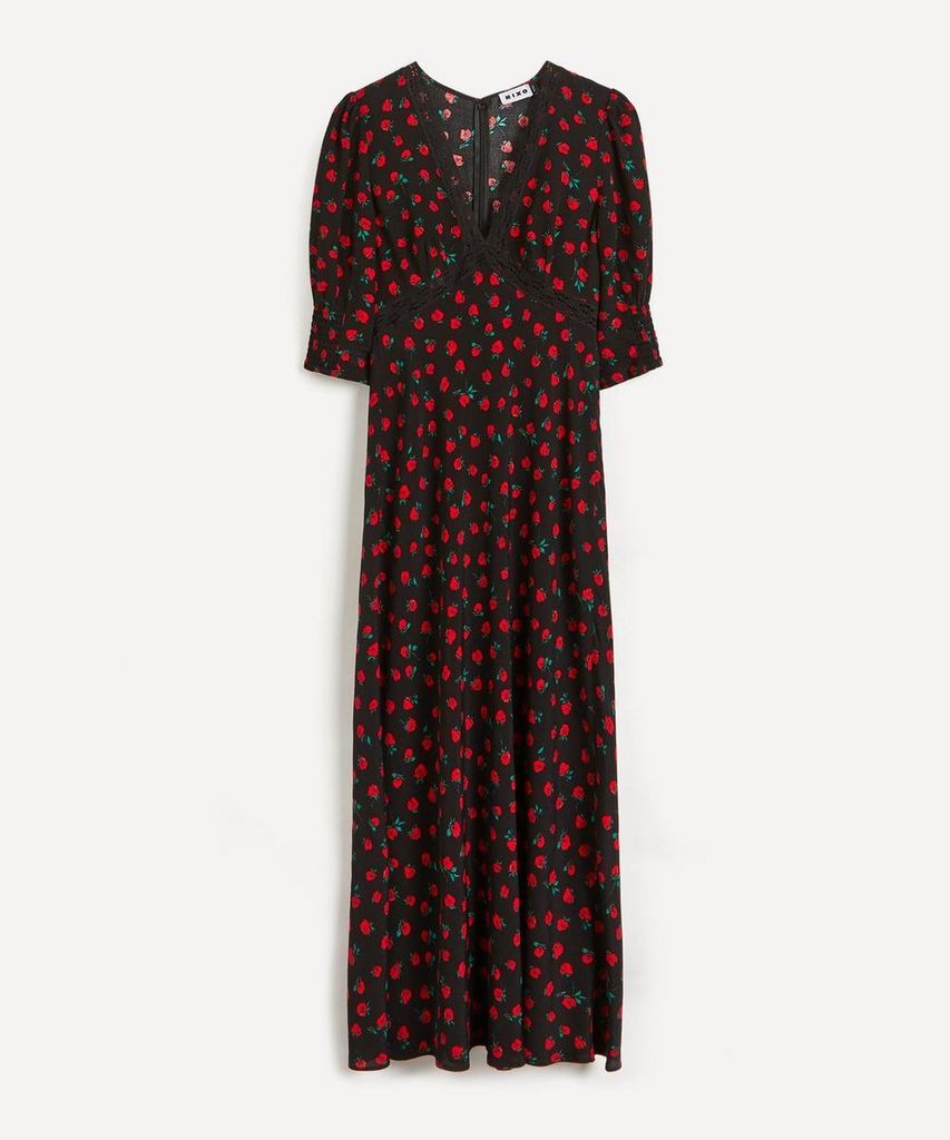 Gemma Vintage Rose Midi-Dress