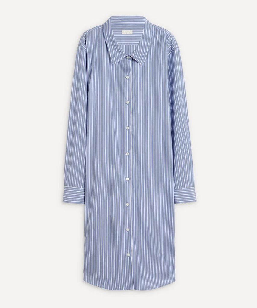 Striped Cotton Shirt-Dress