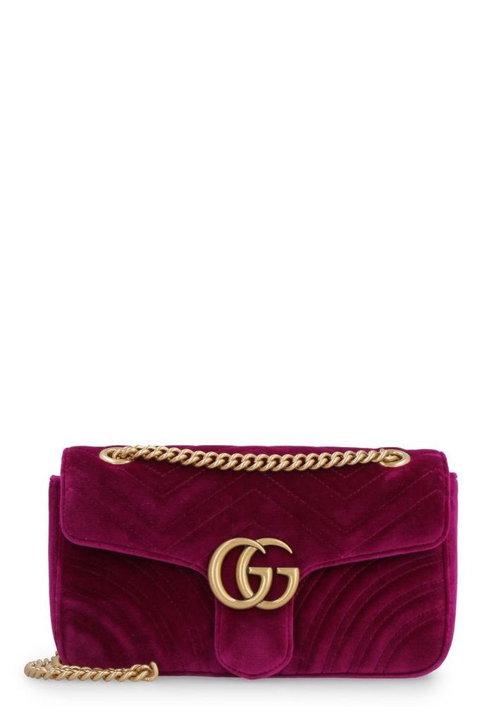 Gucci Marmont Quilted Velvet Shoulder Bag
