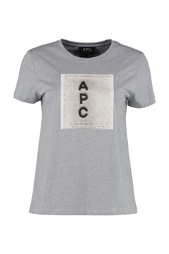 A.P.C. Logo Print Cotton T-shirt