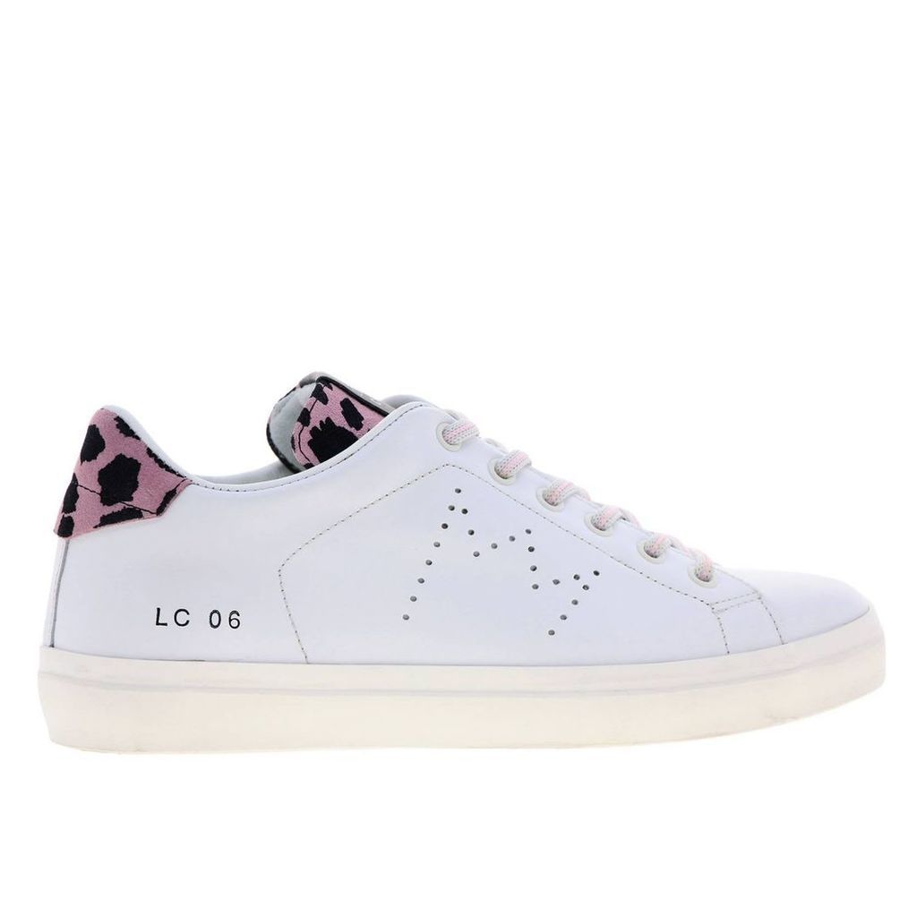 Leather Crown Sneakers Shoes Women Leather Crown