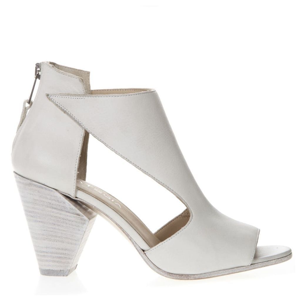White Leather Ankle Boots