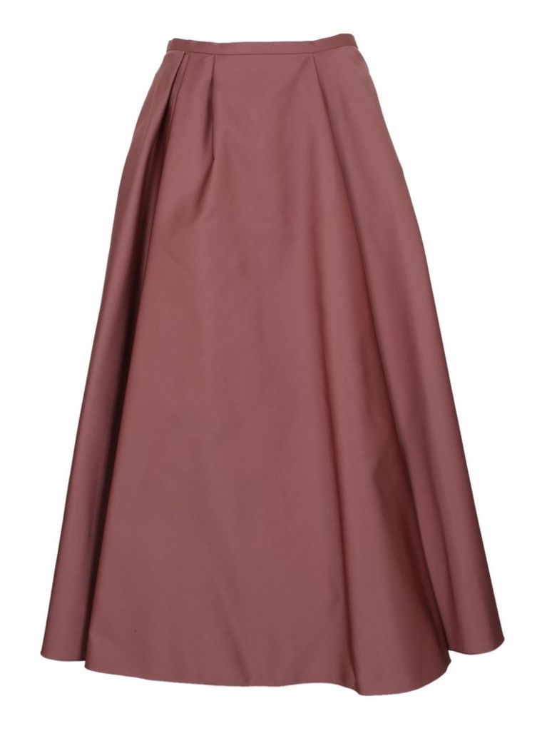 Rochas Satin Pleated Skirt
