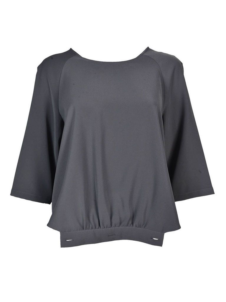Armani Collezioni Back Zipped Wide Sleeved Top