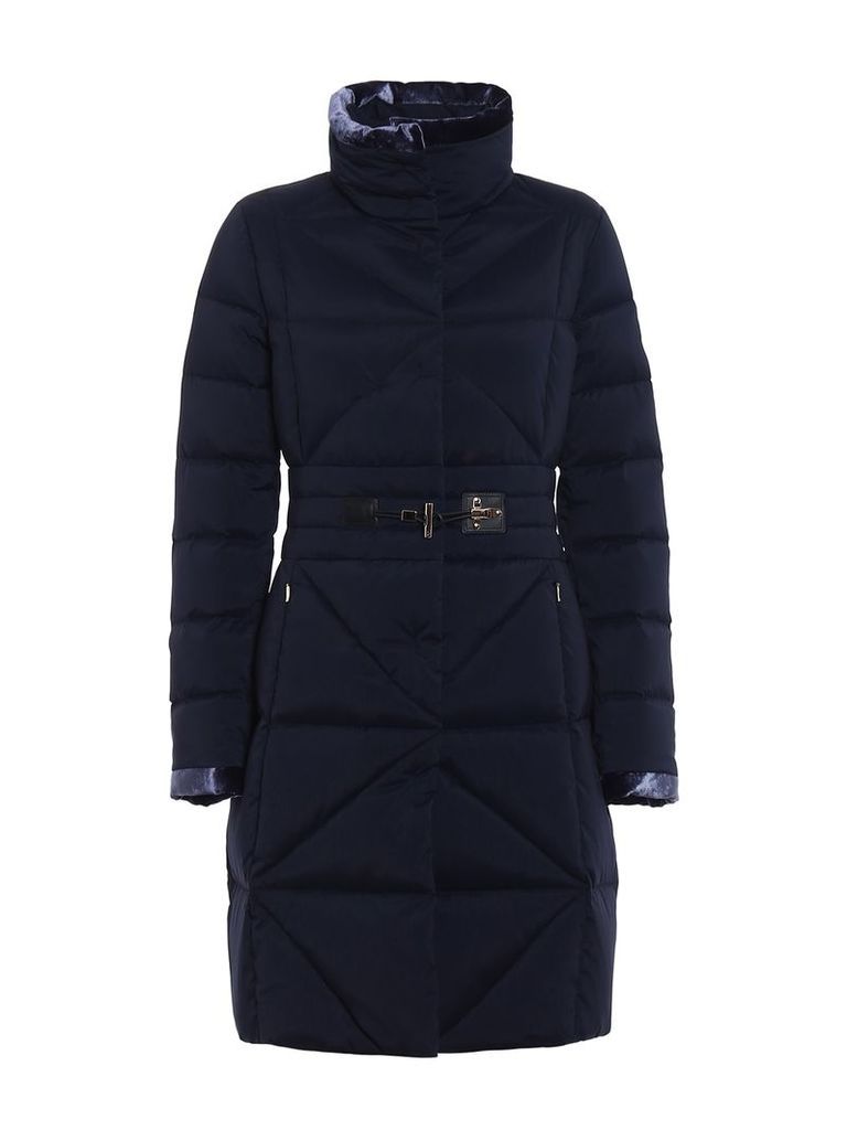 Fay Frog Detail Fitted Padded Coat
