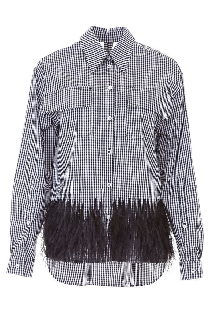 N.21 Gingham Shirt With Feathers