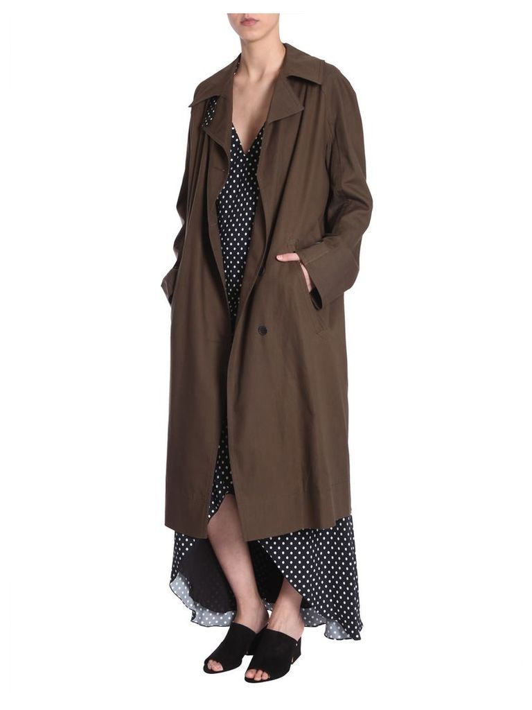 Trench Coat With Raglan Sleeves