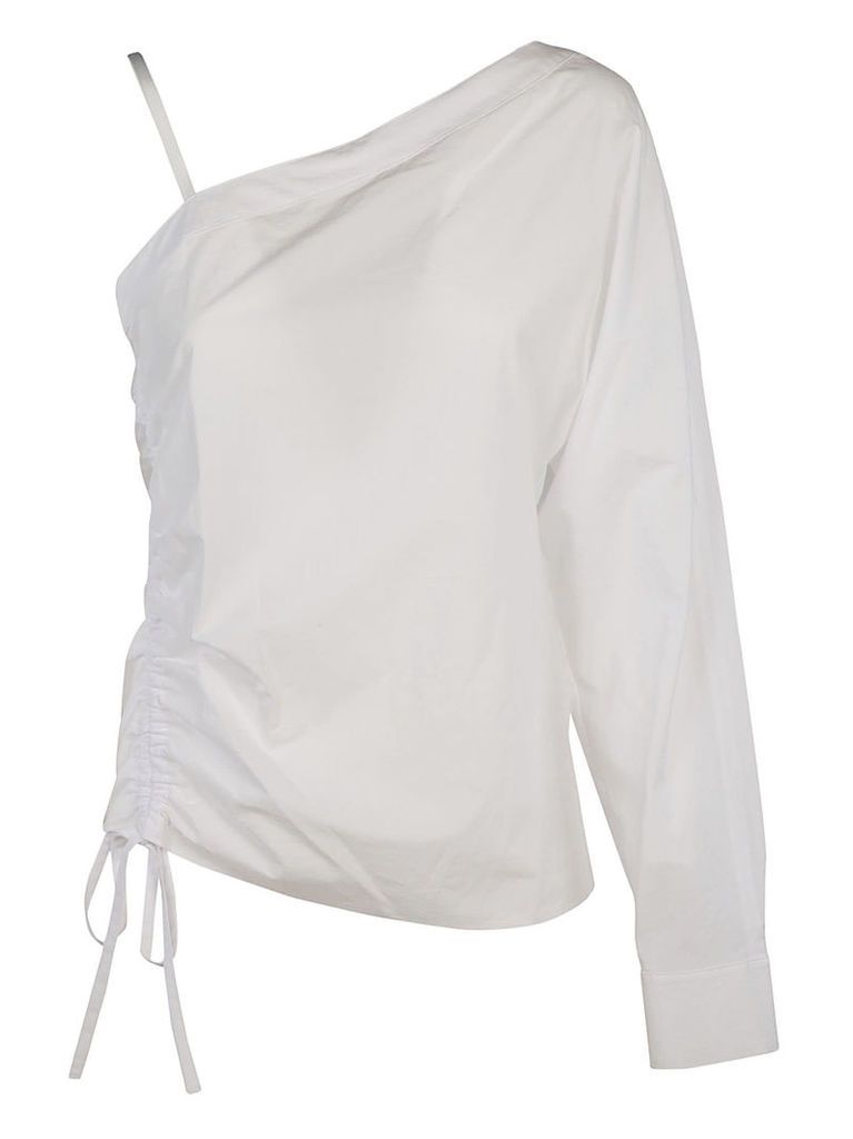Alexander Wang One-sleeve Ruched Top