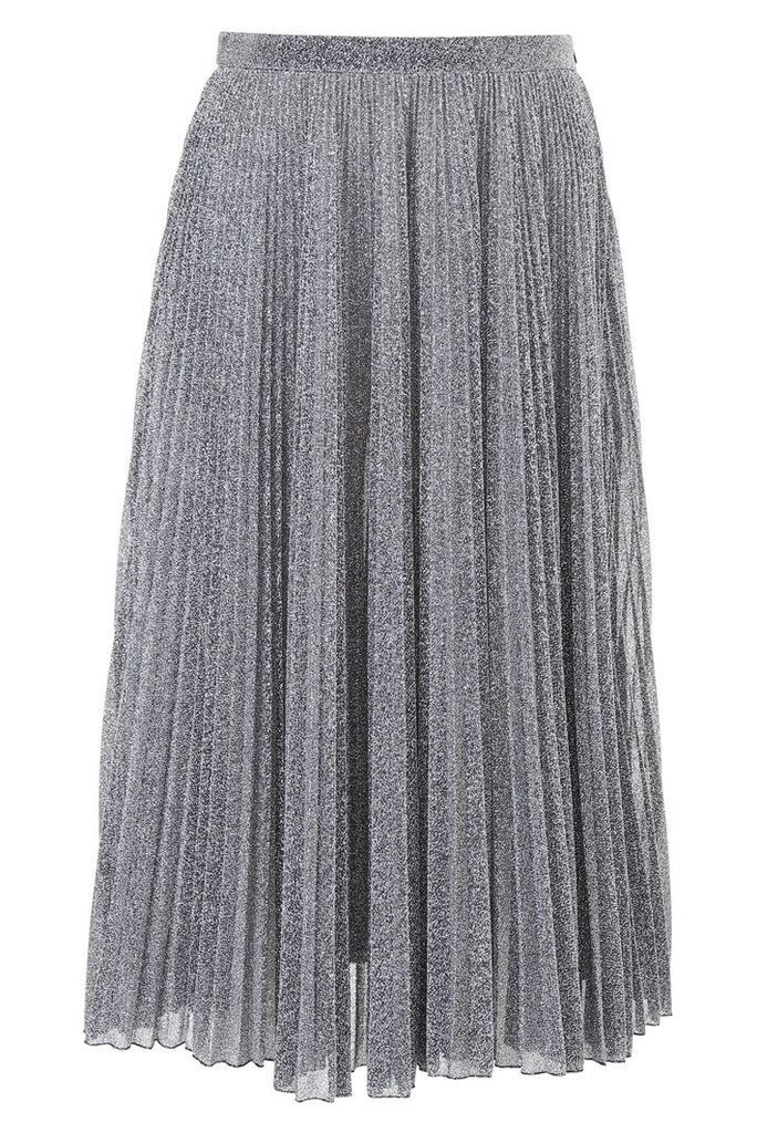 Pleated Lurex Skirt