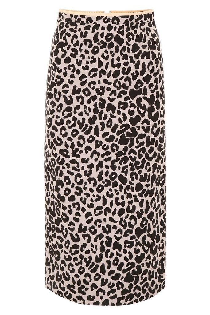 Leopard Printed Midi Skirt