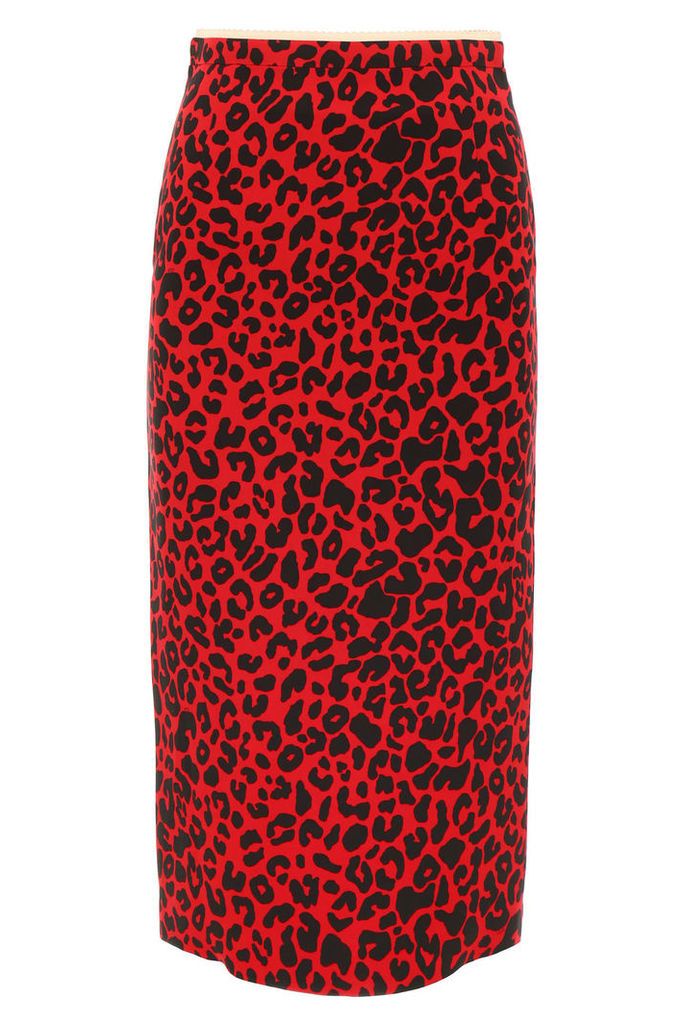 N.21 Leopard Printed Midi Skirt