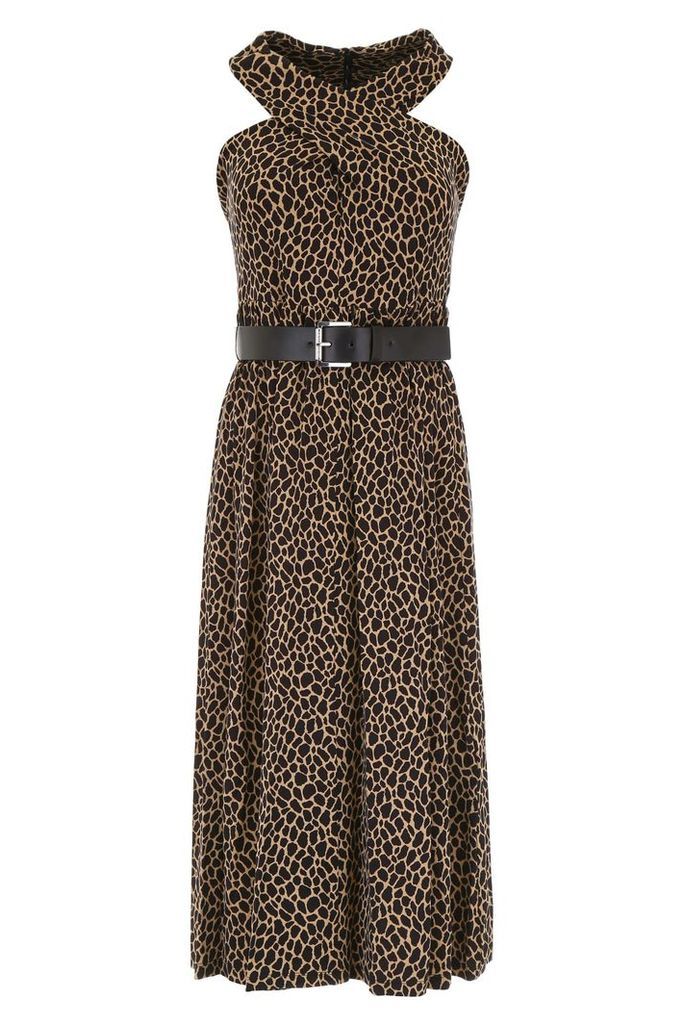 MICHAEL Michael Kors Leopard-printed Crossed Dress