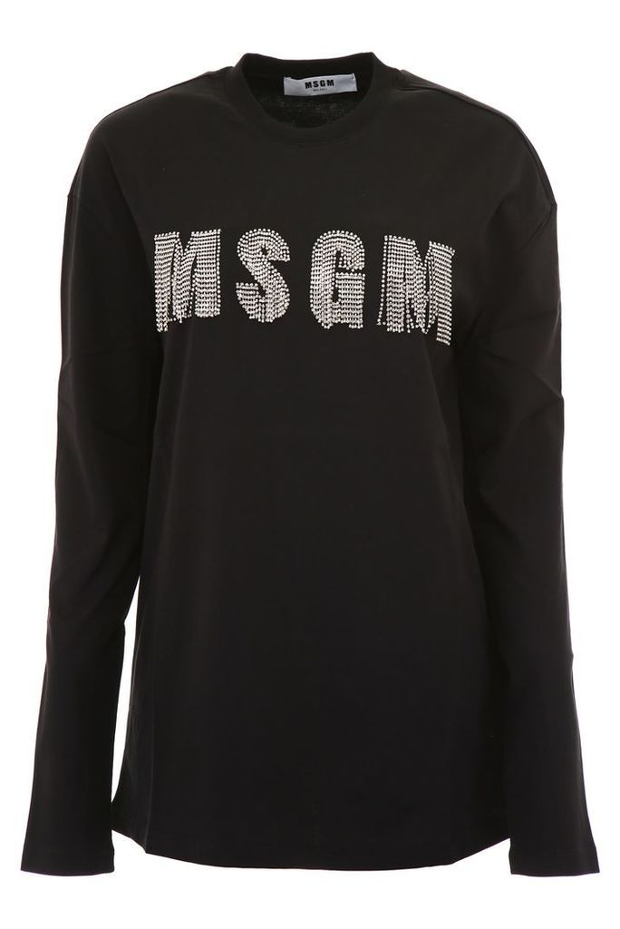 MSGM T-shirt With Crystals