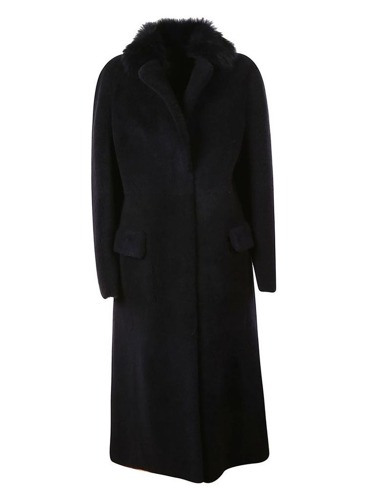 Blancha Fur Trimmed Long Coat