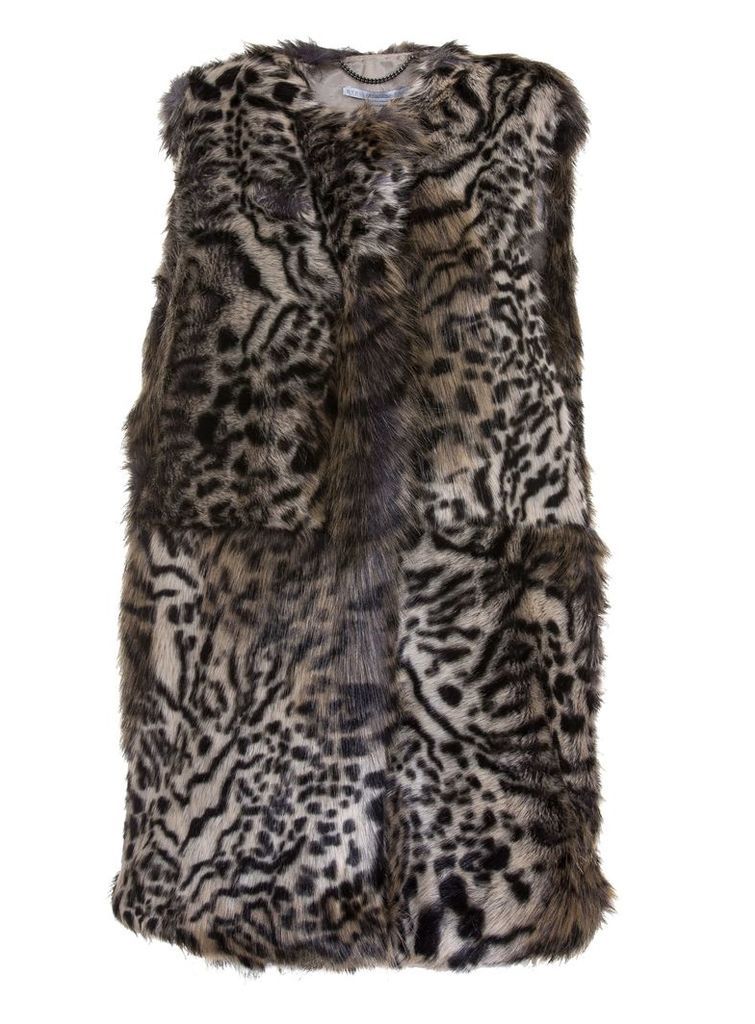 Stella Mccartney Faux Fur Sleeveless Coat