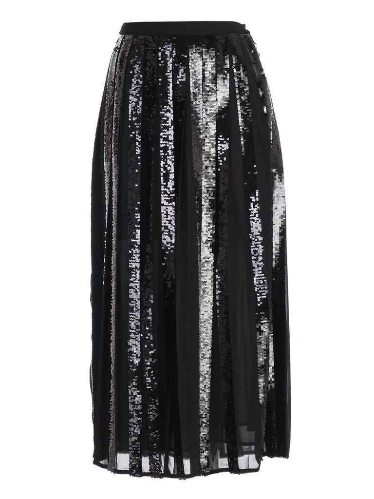 TwinSet Sequin Ribbon Midi Skirt