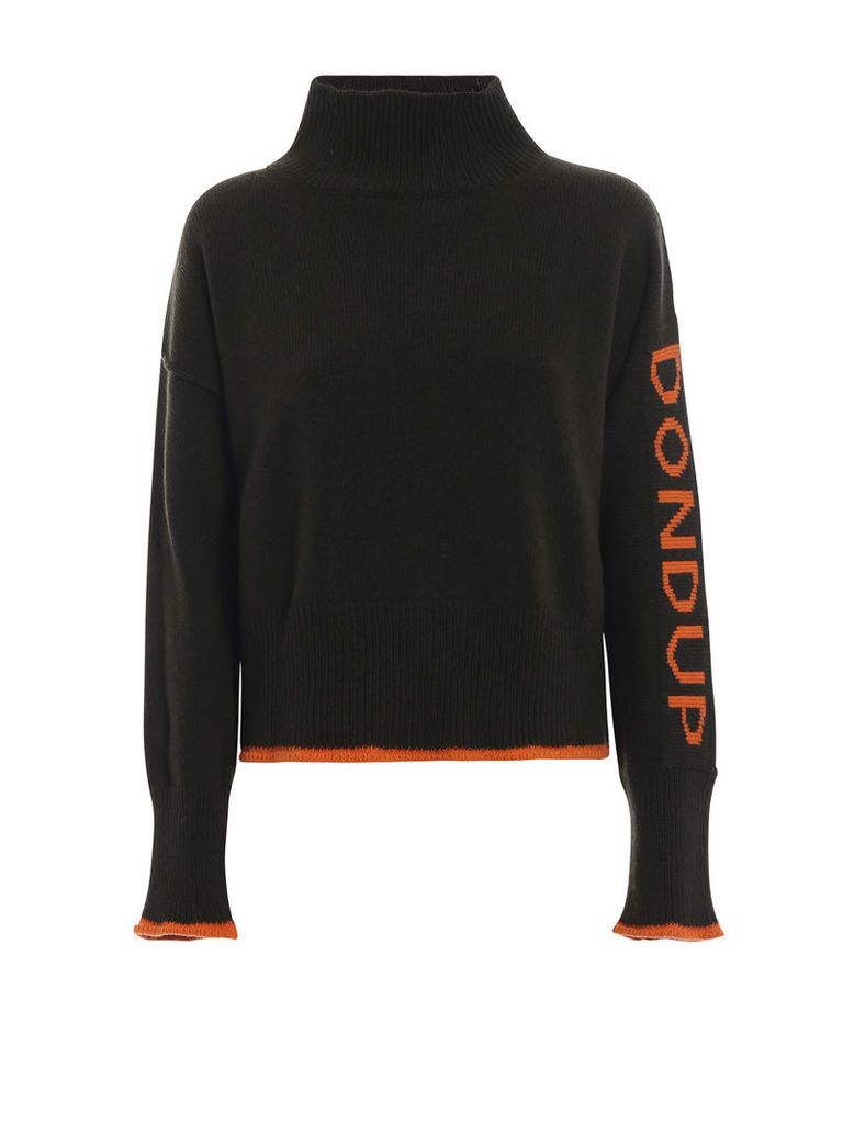 Dondup Pullover With Contrasting Logo Knit