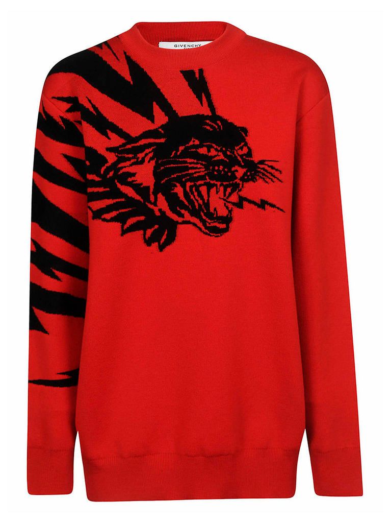 Givenchy Flying Cat Jacquard Sweater