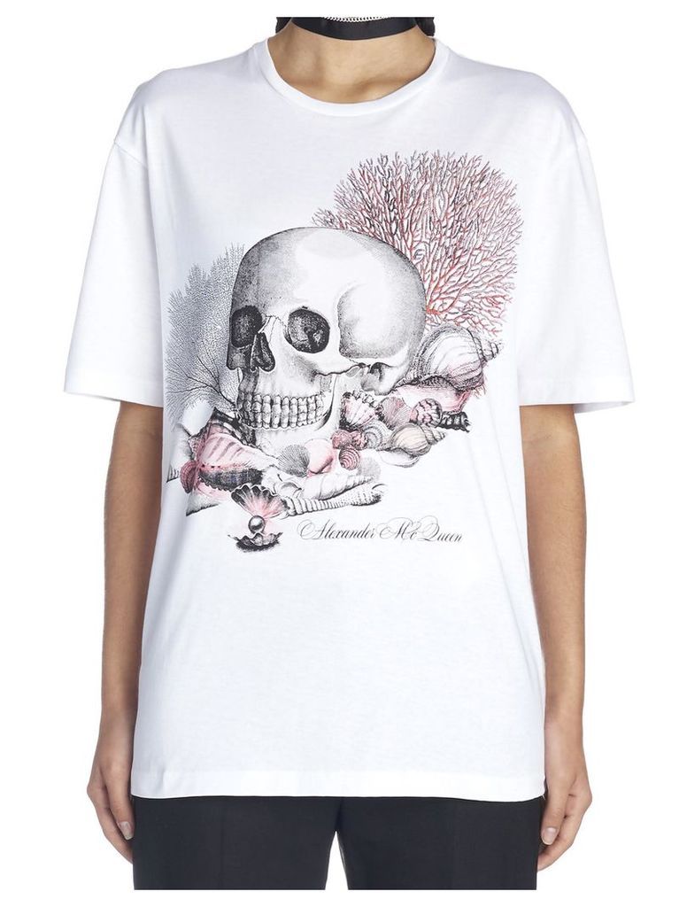 Alexander Mcqueen coral Skull T-shirt