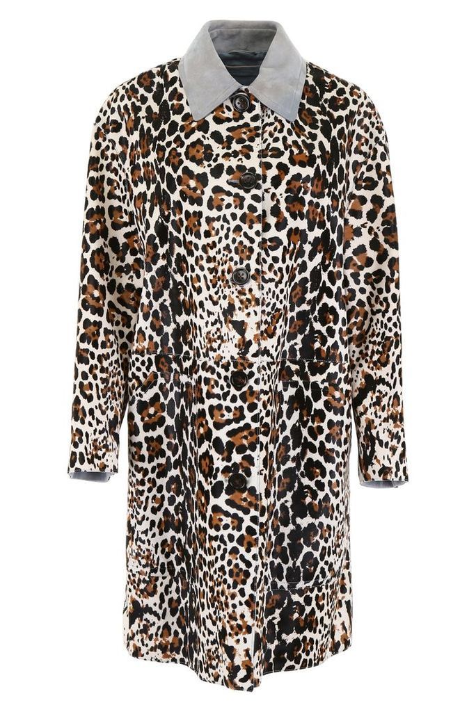 Leopard-printed Coat