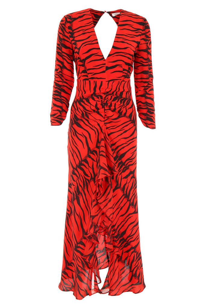 RIXO Tiger Print Dress