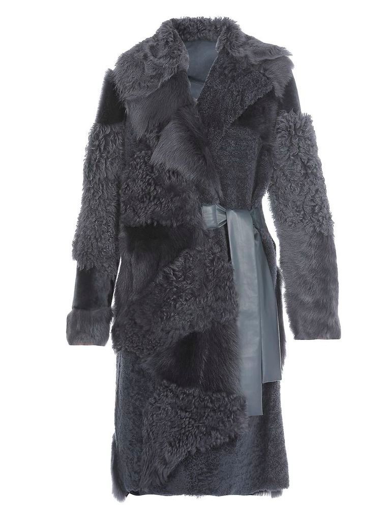 DROMe Leather And Fur Coat