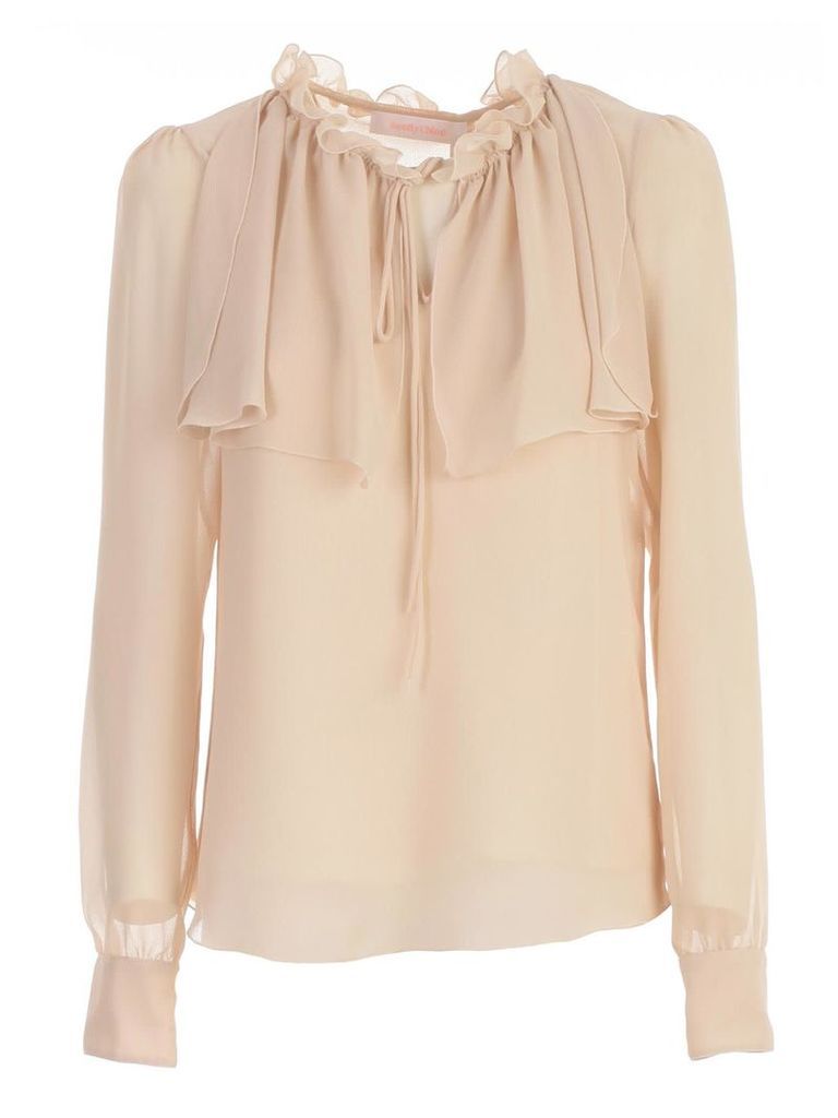 See by Chloé Frilled Neck Blouse