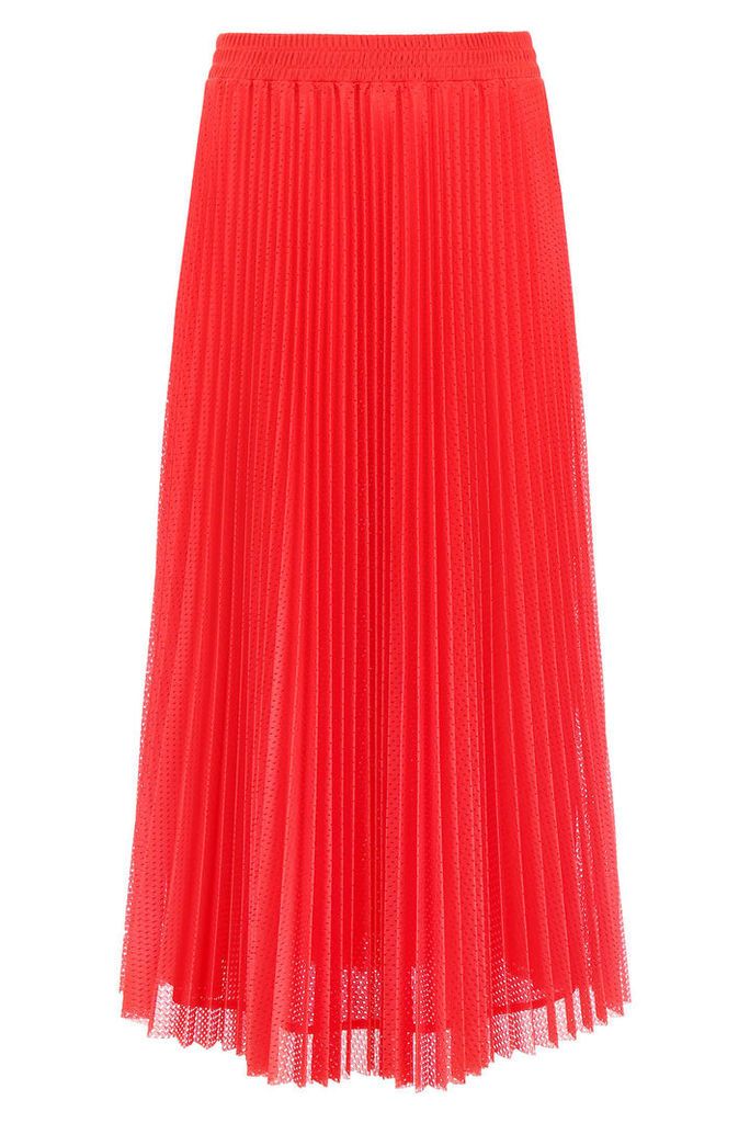 RED Valentino Perforated Plissé Skirt