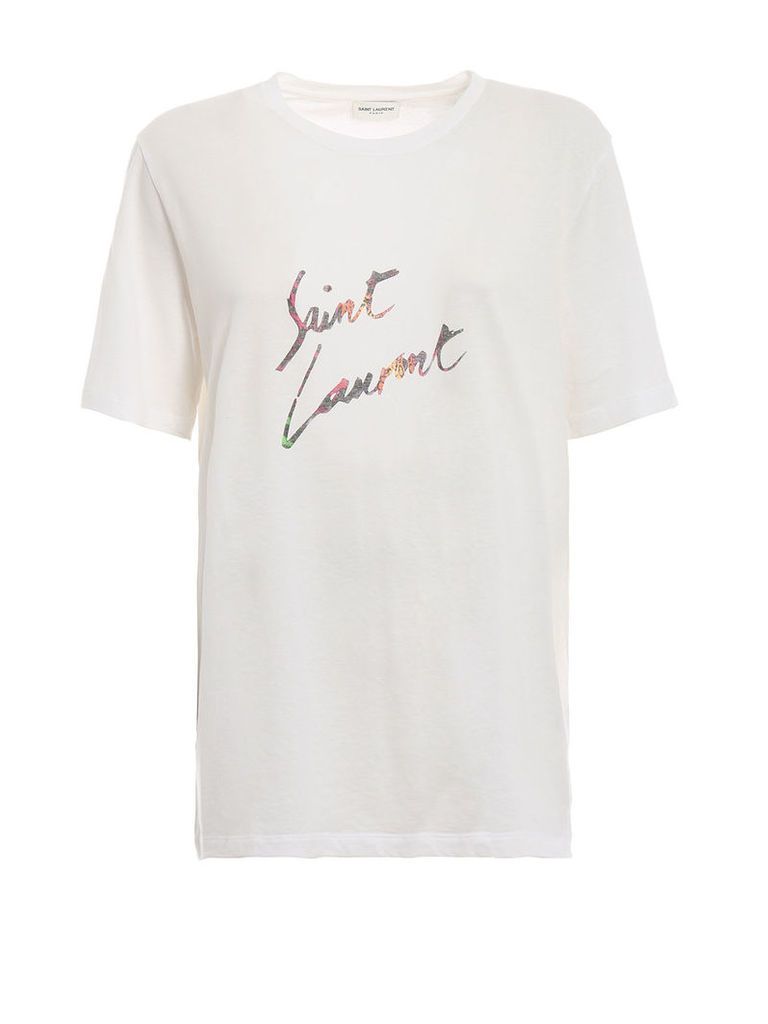 Saint Laurent Crew Neck Printed T-shirt
