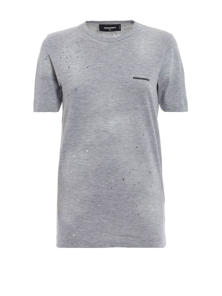 Dsquared2 Distressed Chest Logo T-shirt