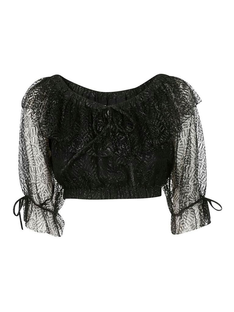 Moschino Lace Detail Cropped Top