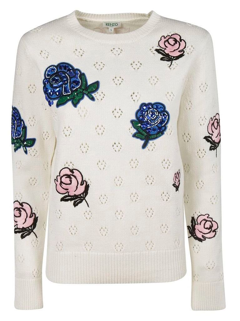 Kenzo Embellished Flower Sweater