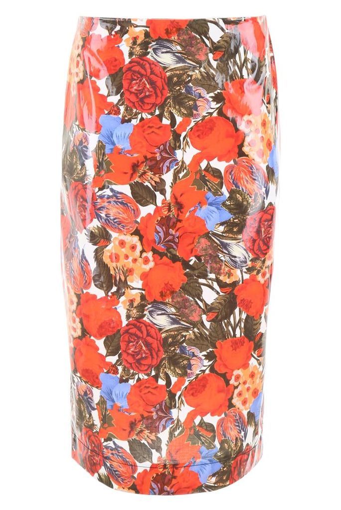 Marni Coated Skirt With Floral Print