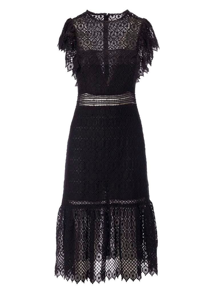 Philosophy di Lorenzo Serafini Laced Detail Embroidered Dress