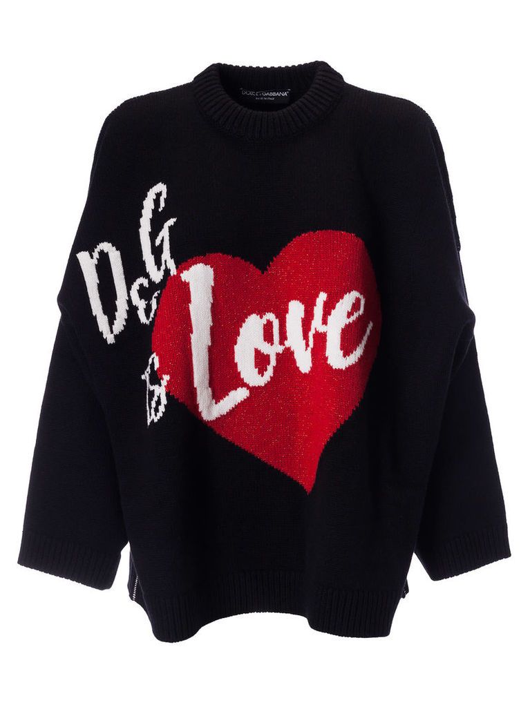 Dolce & Gabbana Love Embroidered Sweater