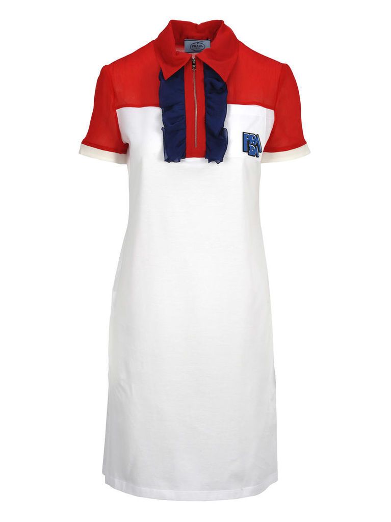 Prada Ruffled Polo Shirt Style Dress