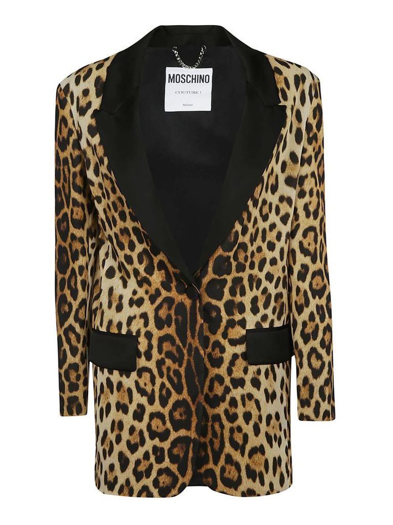 Moschino Leopard Print Blazer