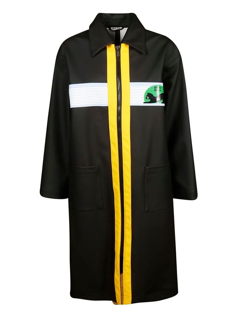 Miu Miu Logo Zipped Coat