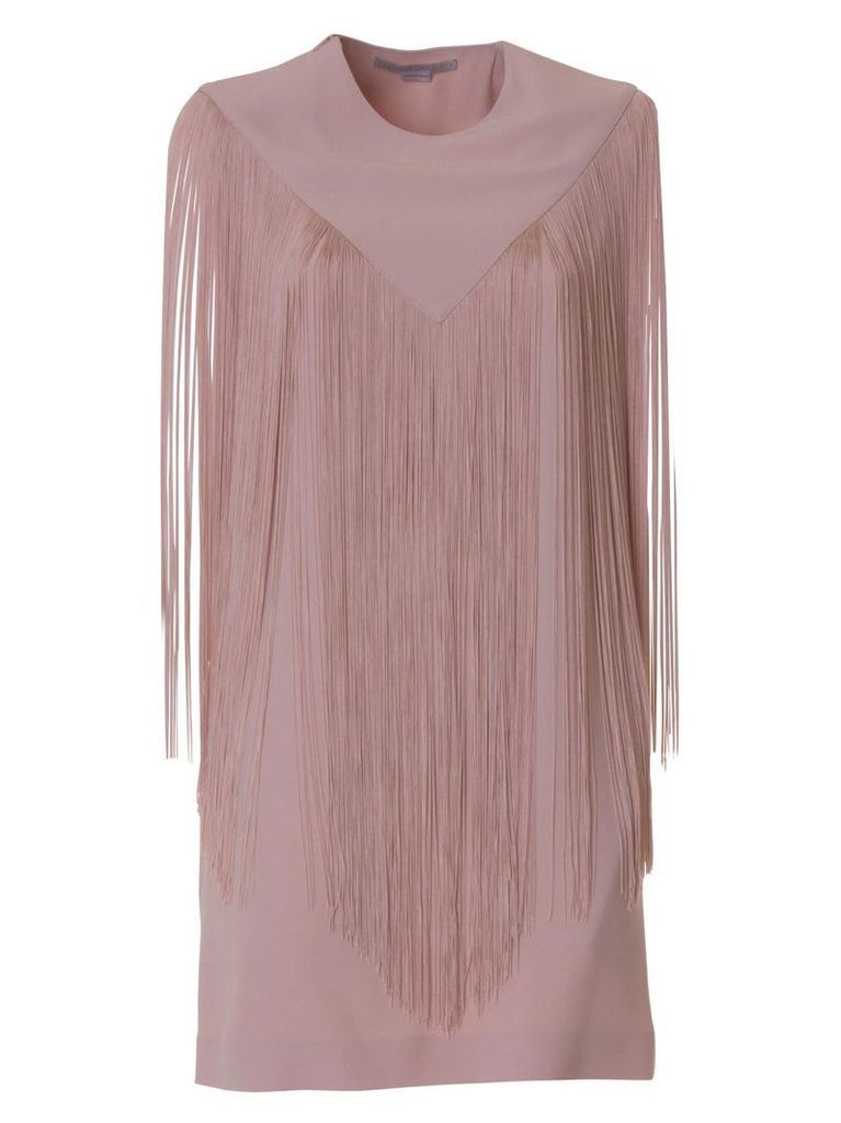 Stella Mccartney Dress With Fringe In Pink