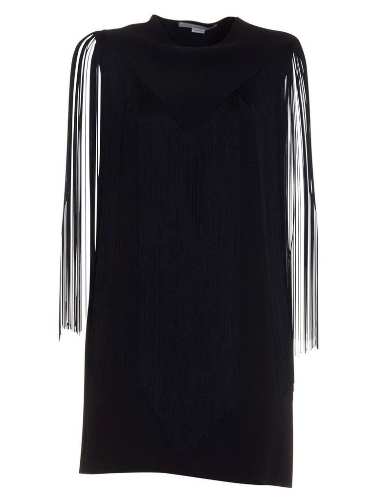Stella Mccartney Dress With Fringe In Black