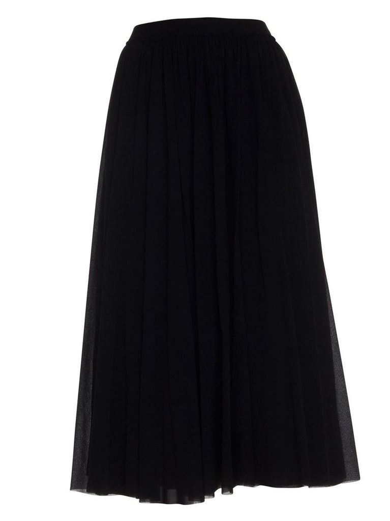 Jil Sander Midi Skirt With A High Waist In Black