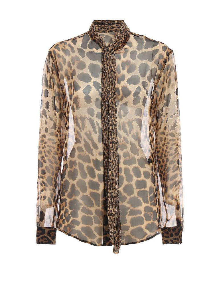 Saint Laurent Leopard Print Shirt