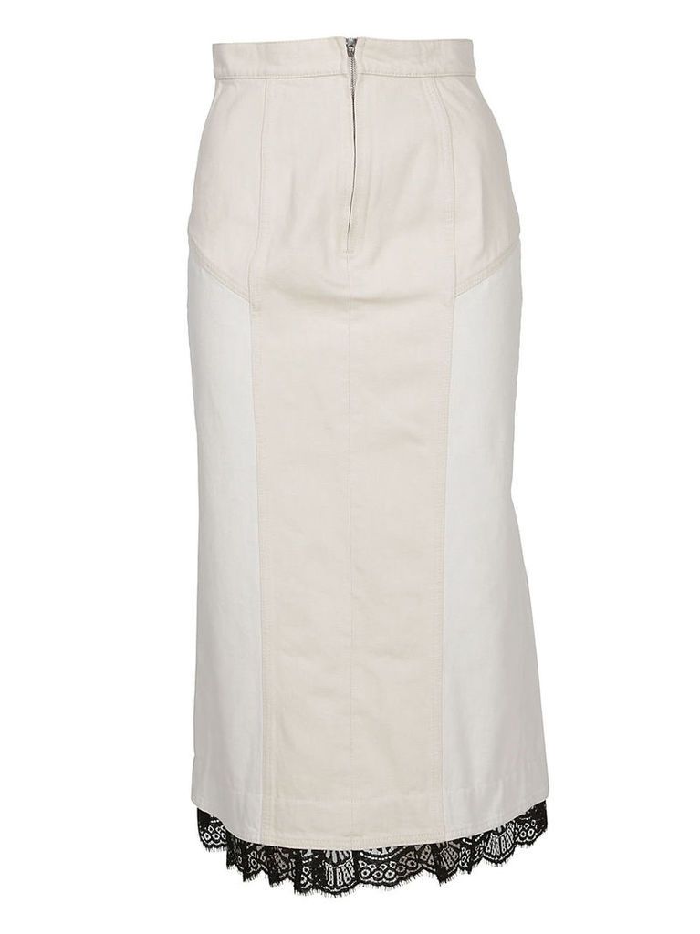 Alexander McQueen Lace Trim Skirt