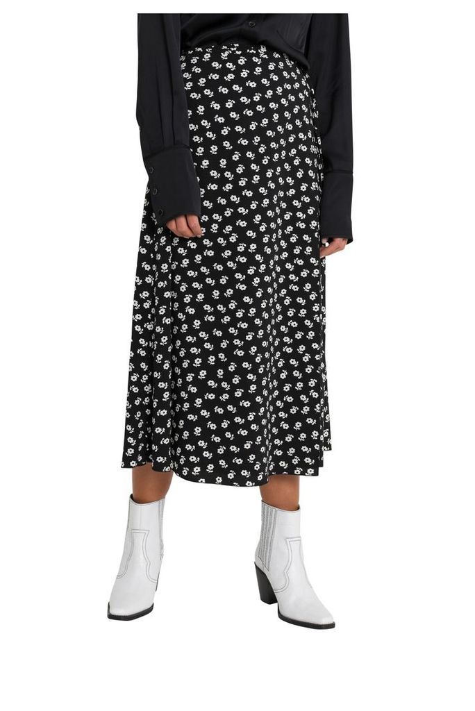 ALEXACHUNG Floral Midi Skirt