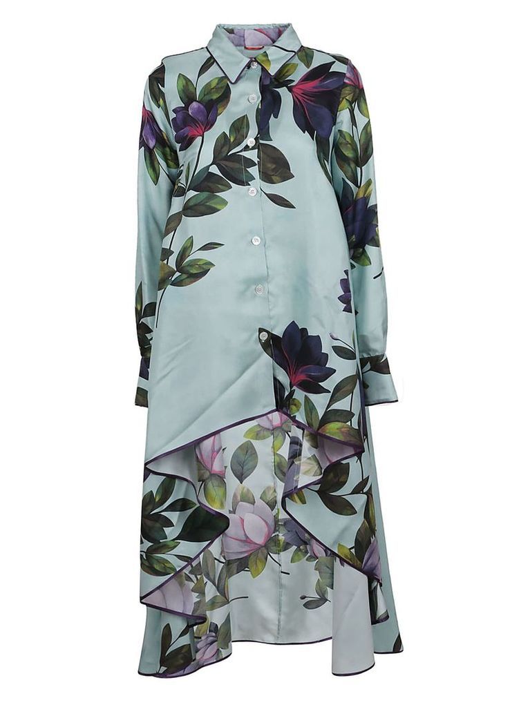For Restless Sleepers Floral Print Asymmetric Dress