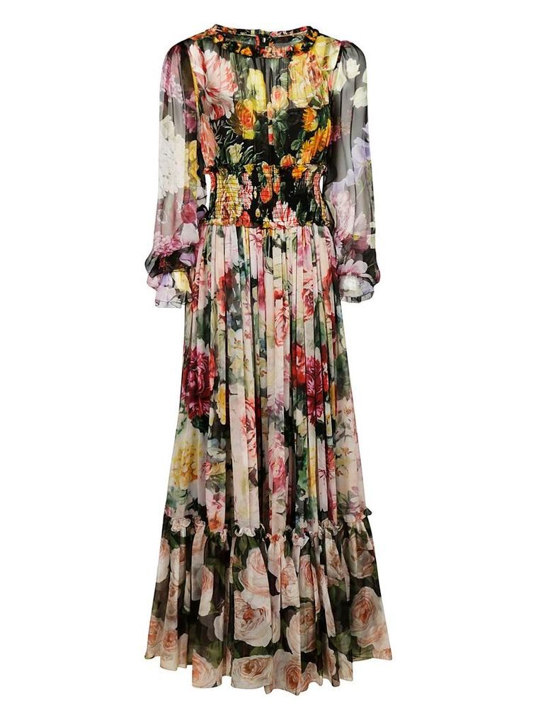 Dolce & Gabbana Floral Print Long Dress