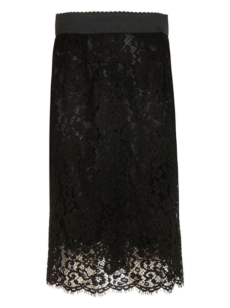 Dolce & Gabbana Lace Midi Pencil Skirt