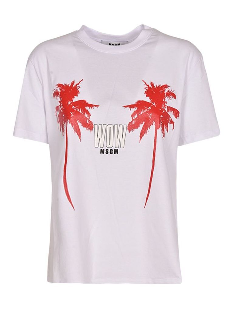 MSGM Palms Print T-shirt
